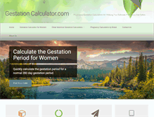 Tablet Screenshot of gestationcalculator.com